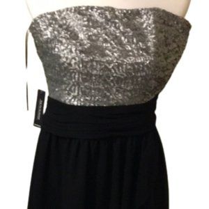 Express women’s black and silver sequin dress size 6